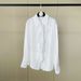Women's New Spring Style White Shirt French Ruffle Collar Loose Fit Slimming Elegant Versatile Long Sleeved Top_ecoleips.com