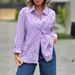 Women's Solid Color Shirt Collar Top Loose Fit Large Size with Hollow Embroidery Detail European And American Style Spring Autumn_ecoleips.com