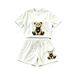 DR Bear Women's Summer Sports Suit Fashionable Casual Two Piece Set With T-Shirt And Shorts Chic Youthful Style_ecoleips.com