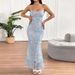 AD193 Southeast Asia Spring And Autumn New Fresh Resort Style Vintage Printed Strap Bodycon Sweet Dress_ecoleips.com