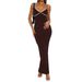 DiYun Cross-Border European And American Strap Bodycon 2025 Summer Independent Station Y2K Style Long Dress_ecoleips.com