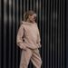 Women's Solid Color Patchwork Hooded Top And Pants Set - Casual Comfortable Two-Piece Outfit For Fall/Winter_ecoleips.com