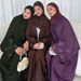 Luxury Rhinestone Muslim Abaya, New Elegant Long Sleeved Cardigan_ecoleips.com