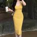 Icy Silk Women's Sleeveless Slim Fit Knit Dress U-Neck Luxury Letter Jacquard Summer New Style Elegant_ecoleips.com