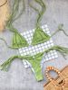 Women's Clothing Solid Color Multi String Sexy Backless Bikini Split Swimsuit Female_ecoleips.com