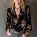 Women's Clothing Oversized Velvet Long Sleeve Top – Glamorous Zip-Detail Blouse For Women_ecoleips.com