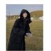 Oversized Longline Puffer Coat – Women's Winter Hooded Jacket With High-Stretch 150D Fabric (Black/Denim/Beige/Khaki/Coffee), M-3XL_ecoleips.com