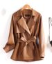 Women’s Slim-Fit Cropped Faux Leather Jacket – Korean-Inspired Biker Style (Spring & Autumn Lightweight)_ecoleips.com