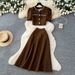 Women's Clothing Elegant Two Piece Set Autumn Rhinestone Embellished Inspired Top High Waisted Slimming Skirt_ecoleips.com