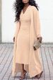 Women's Ribbed Duster Coat And V-Neck Dress Set Stretchy Lounge To Office 2 Piece Outfit S-3XL Black Brown Beige_ecoleips.com
