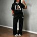 2026 Plus Size Women's Clothing DR Bear 2026 New Men's And Women's Simple Casual Sports Suit: Popular And Versatile Crew Neck T Shirt + Sweatpants_ecoleips.com