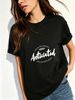 Women Vintage Anticipated Cursive Letter Slogan Graphic T Shirt Round Neck Short Sleeve Loose Casual Summer Tops_ecoleips.com