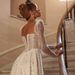 Women's Clothing Elegant Backless Long Sleeved Sequined Lace Wedding Dress Floor Length A-Line Vestedo Dreamy Bride Party Wear_ecoleips.com