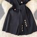 Women's Clothing Niche Design Retro Suit Lapel Short Sleeved Dress Summer Lace Up Waist Slimming Casual Short Skirt_ecoleips.com