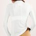 AE041 Spring New Arrival: Sophisticated And Elegant Solid Color Stand Collar Slim Fit Waist-Cinching Long Sleeve T-Shirt_ecoleips.com