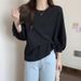 real-shot Three-quarter T-shirt For Women, New Autumn Style, Plus-size, Loose, Stylish, Versatile_ecoleips.com