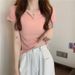 Short Women's Summer Design Sense Slim-fitting Exposed Navel Spice Girls Women's T-shirt Short-sleeved Student Top 2025 New Clothes_ecoleips.com