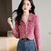 Socialite Style Short Coat For Women Early Spring 2025 New Elegant Light Luxury Tweed Chic Top With A Sense Of_ecoleips.com