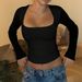 Women's Clothing Y2K Retro Long Sleeve Fitted Crop Top - Stretchy Soft Bodycon Tee For Women_ecoleips.com