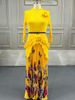 Women's Clothing Plus Size Women's Pleated Dress Summer Style Sophisticated Slightly Plump Mature Waist Cinching Printed Skirt_ecoleips.com