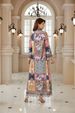 2026 New Muslim Cross-Border Dress, Women's Long Sleeve Printed Rhinestone Water Drill Long Skirt, Fashionable And Elegant_ecoleips.com