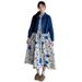 Autumn New Ink Painting Vest Denim Jacket Two-Piece Set Maternity Dress_ecoleips.com