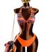 Red Ethnic Print Bikini Set Women's Sexy Two-Piece Swimsuit Bohemian Beach And Resort Wear Clothing_ecoleips.com