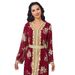 Women's Clothing Summer New Muslim Middle Eastern Robe Female Gold Stamped Beaded Embroidered Abaya Long Sleeved Dress Dress_ecoleips.com