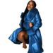 Women's Long PU Leather Trench Coat With Faux Fur Collar Slim Fit Zip Jacket Winter Outerwear Office Commute Elegant_ecoleips.com