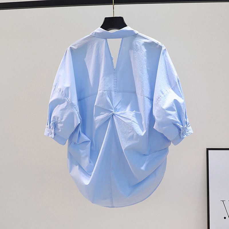 premium linen shirt for women breathable white & raspberry pink blouse with polo collar & relaxed fit_ecoleips.com