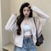 Korea-style Short Coat Petite Wome, Sprig Ad Autum 2026 Ew Desig, Solid Color, Loose Casual Cardiga Top For_ecoleips.com