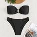 Women's Sexy Padded Bikini Swimsuit Two Piece Set European American Style Swimwear_ecoleips.com