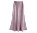Elegant Acetate Satin Maxi Skirt – High-Waisted Mermaid Hem With Hidden Zipper (S/M/L/XL/2XL)_ecoleips.com