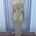 Women's Slim Fit Bodycon Dress Three-Dimensional Embellished Petal Rhinestone Fashion High-End For DJs Models Runway Shows Singers Hosts_ecoleips.com
