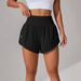 2025 Cross-Border European And American Summer New Women's Casual Loose High-Waisted Ruffled Yoga Sports Shorts_ecoleips.com