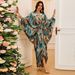 ng2510292 AB492 Muslim Arab Dubai Printed Long Fashion Pullover Dress Robe Jalabiya New Style_ecoleips.com