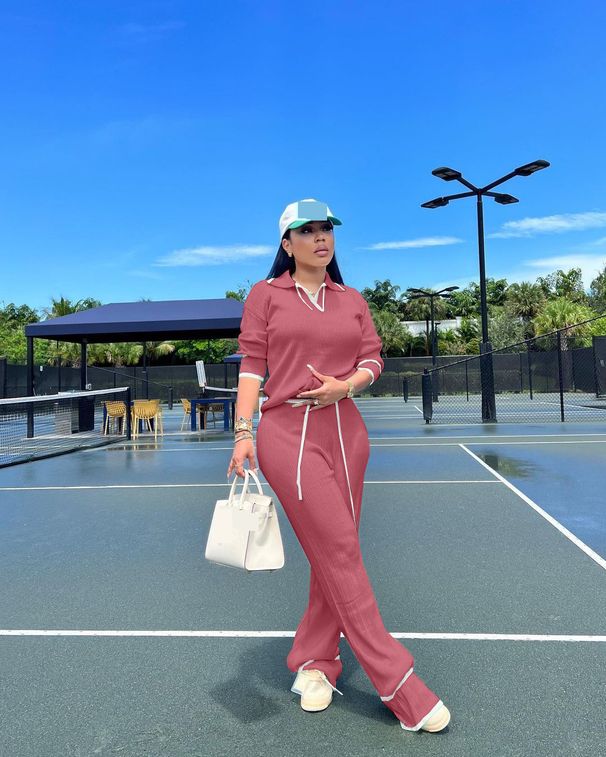 Women's Clothing casual knitted wide leg pants suit_ecoleips.com