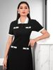 Women's Clothing New French Style Women's Dress High-End Elegant Long Slim Fit A-Line Collar_ecoleips.com