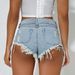 Women's Clothing New High Waist Sexy Hole Elastic Plus Size Casual Pants Denim Shorts Jeans_ecoleips.com