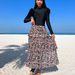 Muslim Swimsuit Summer Long Sleeve Beach Leopard Print Three Piece Swimsuit Women's Sun Protection Style Swimwear_ecoleips.com