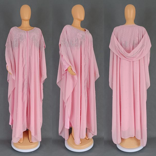 Women’s Clothing Plus Size Women's Clothing Muslim Hot Diamond Nail Bead Chiffon Shawl Headscarf Dress_ecoleips.com