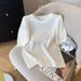 Women's Clothing Summer Women's Short Sleeve Knitwear Top With Unique Sequin Design Elegant For Formal & Casual For Women_ecoleips.com