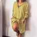 2026 Spring/Summer New Style Bestseller European And American Loose Fit Double Pocket Sleeve Solid Color_ecoleips.com