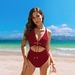 Women's Clothing One Piece Swimsuit Sexy Vacation Bikini Tummy Cover Hollow Out Cross Body For Hot Spring_ecoleips.com