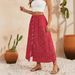 Aria Basics Aria Basics In Stock 2025 New Model Cross-border European American Printed With Buttons And Ties, Long Summer Pastoral A-line Skirt,_ecoleips.com