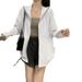 Ice Silk Sunscreen Clothes, Women's Jackets, Blouses, Summer New UV-proof, Outside-ray Breathable Cardigans, Light And Thin Sunscreen_ecoleips.com