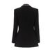 Women's Embellished Blazer With Crystal & Bead Details - Elegant Dinner Jacket & Office Wear For Formal & Professional Occasions_ecoleips.com