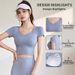 Women's Clothing Slimming Sports Set Breathable Fitness Training Suit With Breast Pads Summer Yoga Workout Clothes_ecoleips.com