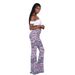 K Fashion Pattern Printed Women's Micro Flared Pants With Flared Pants_ecoleips.com