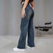 Women's Premium Gray Relaxed Jeans | Mid-Rise Straight Leg | Vintage Washed Denim | Comfortable Loose Fit | Office & Casual Wear_ecoleips.com